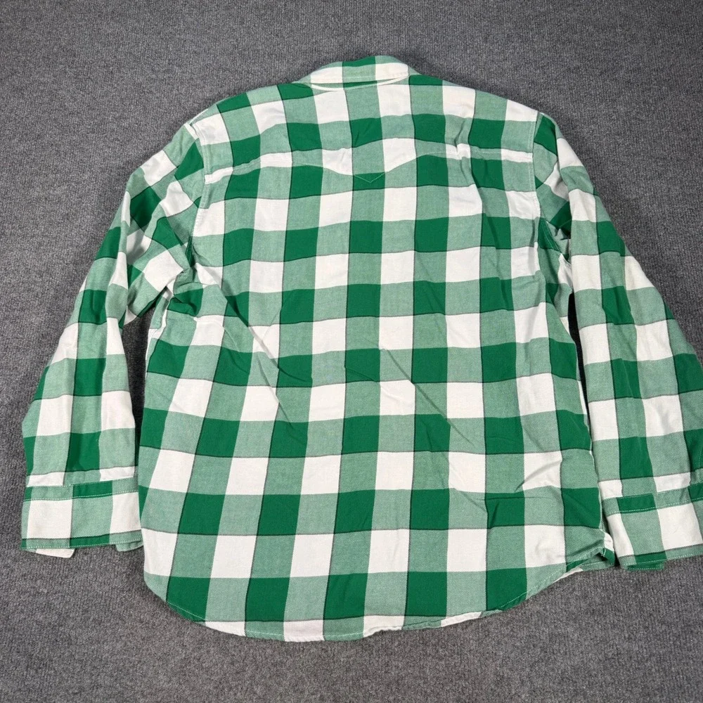 Levis x NBA Boston Celtics Western Flannel Shirt Green Plaid Mens XL #4433
